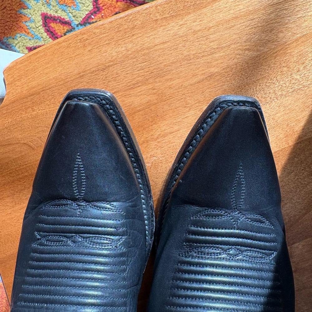 Lucchese Women’s Black Western Leather Boots - Picture 11 of 15